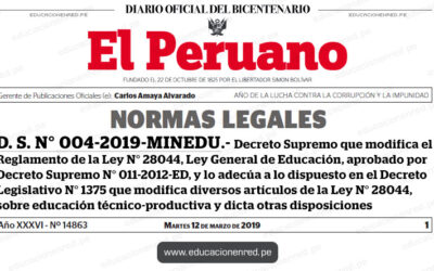 Decreto Supremo Nº 004-2019: Que aprueba el Reglamento de la Ley que Declara de Interés Nacional y Preferente Atención el Tratamiento de Personas que Padecen Enfermedades Raras o Huérfanas (En espera la reglamentación de la Ley Modificada